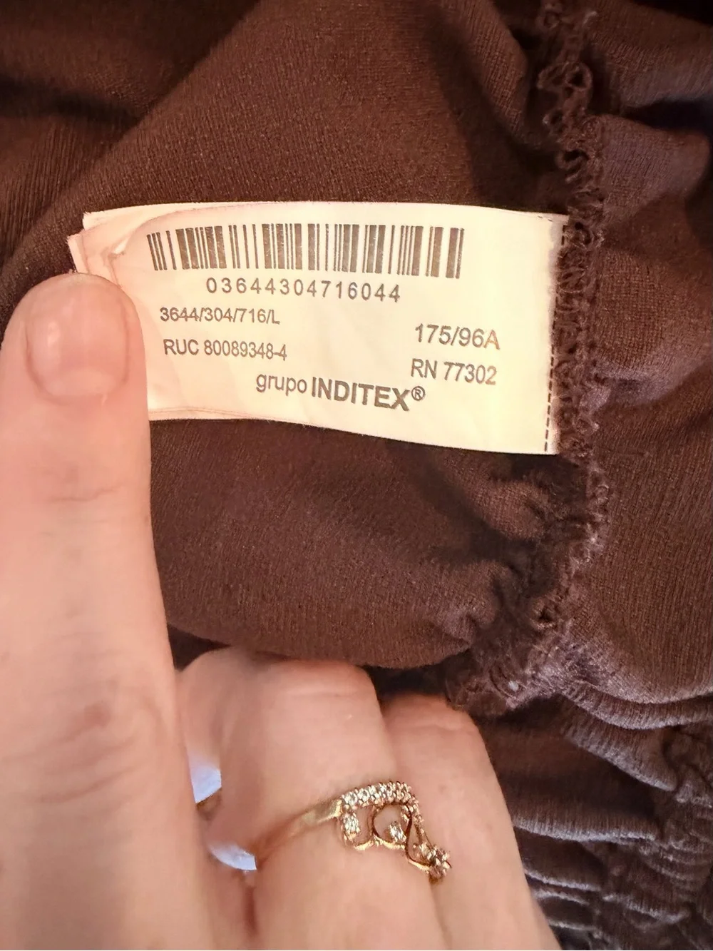 NWOT Zara Brown Ruched Long-Sleeve Crop Top & Free Beauty Gift Bag 🎁